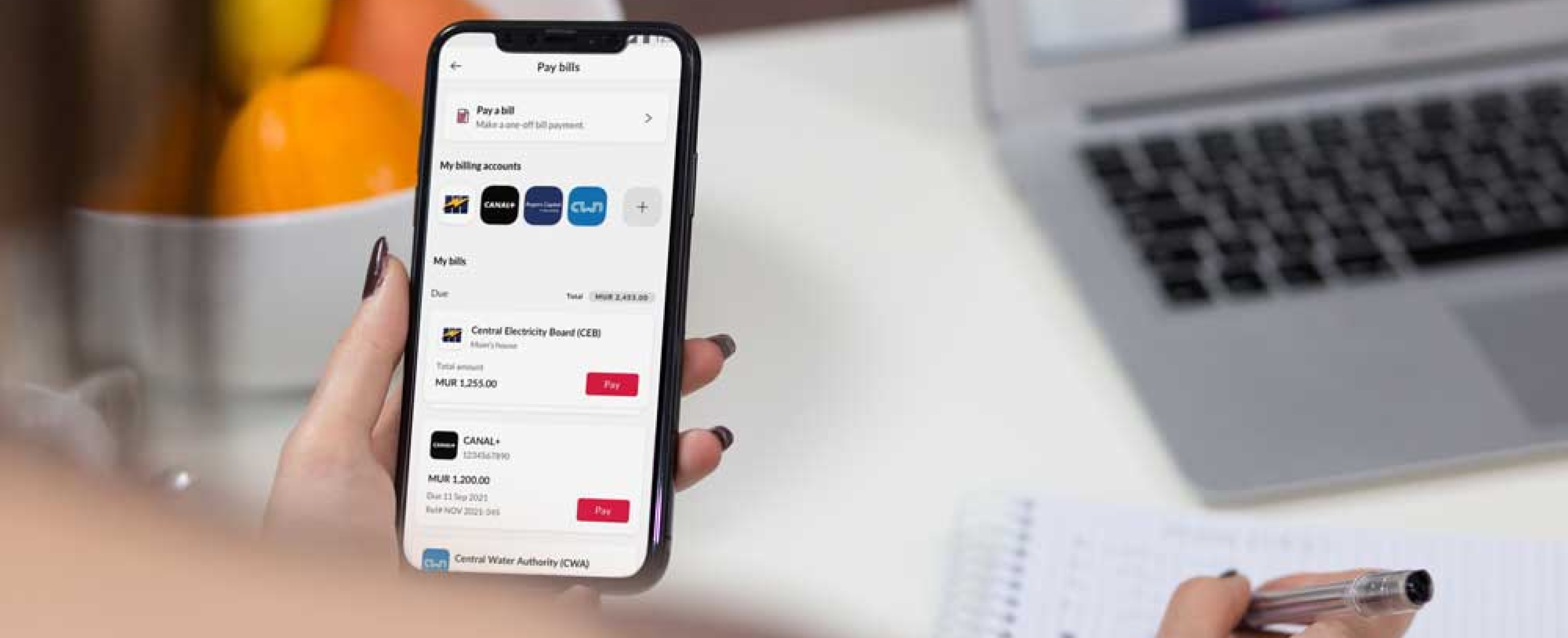Bill payments on MCB Juice